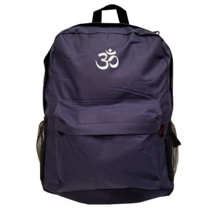 NAVY BLUE Backpack Bag with OM YOGA LOGO EMBROIDERED - Picture 1 of 2