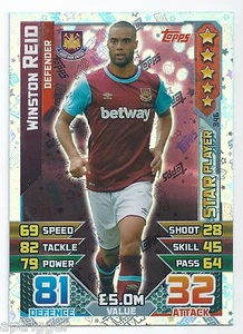 2015 / 2016 EPL Match Attax Star Player (346) Winston REID West Ham United - Picture 1 of 1
