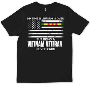 Vietnam Veteran Gift Being A Vietnam Veteran Never Ends T-Shirt - Bild 1 von 6