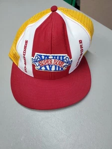 AJD Washington Redskins Super Bowl XVIII Mesh Snapback Hat Lucky Stripes #1 - Picture 1 of 5