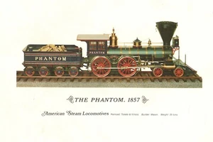 American Steam Locomotives "The Phantom. 1857" 10 1/4" x 13" Print - Picture 1 of 1