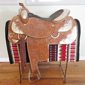 16" western silver show saddle - Picture 1 of 8