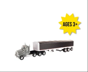 JOHN DEERE 1:32 FREIGHTLINER 122SD SEMI CON RIMORCHIO PER CEREALI - LP79391 - Foto 1 di 1