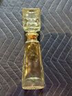 Vintage Whisky Decanter Bottle Clear Glass Corked Stopper