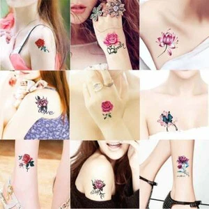 50 Temperär Tattoo Schmetterling & Blumen - Bild 1 von 5