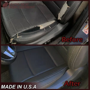 2015 2016 2017 2018 2019 Subaru Outback Perforated LEATHER Seat Cover Black - Picture 1 of 12