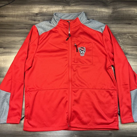 NC State Jacket Mens XL Red North Carolina Windbreaker  Colosseum Wolf Cover