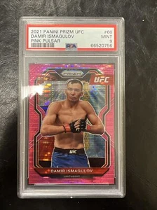 2021 Panini Prizm UFC Damir Ismagulov Rookie Card RC Pink Pulsar /42 PSA 9 MT - Picture 1 of 3