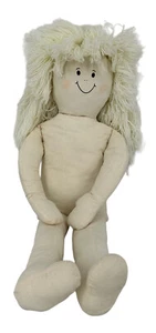 Jumbo Blonde Rag Doll Made of Cloth 34” Sassy Skein Display Baby Vintage Limited - Picture 1 of 5