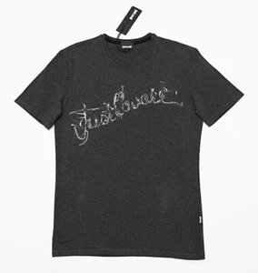 New $180 JUST CAVALLI Men's Abstract Logo Stretch Jersey Tee T-Shirt Small - Picture 1 of 9