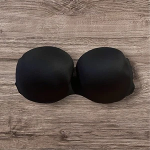 Warners Strapless Wired Black Bra Women Size 38C - Picture 1 of 5