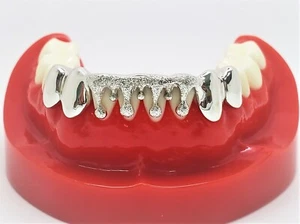 Parrilla de goteo de plata esterlina 925 maciza con corte de polvo de diamante - Imagen 1 de 6