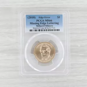 2010 Millard Fillmore Coin PCGS MS66 Edge Lettering Error Presidential Dollar - Picture 1 of 2