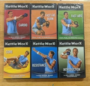 Kettleworx DVD Lot of 6 dvd's Kettle Worx Exercise Fitness Body Transformation - Picture 1 of 6