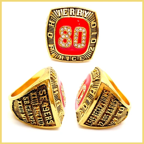 2010 San Francisco 49ers Jerry Rice #80 Ring Hall Of Fame Champions Souvenir Fan Cover