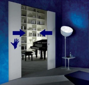 Gleichzeitiger Schiebetürantrieb mit Doppeltaschen für Türen in metrischer Größe - Bild 1 von 2