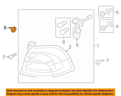 KIA OEM Optima Luz Trasera Luz Trasera Lámpara Lente Trasera y Clip de Carcasa 924852H000 Foto 1 de 2
