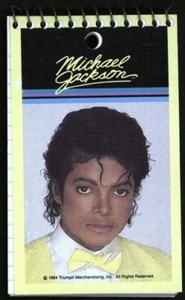 Folleto bloc de notas de Michael Jackson sin usar vintage original 1984 nuevo de colección thriller nos - Imagen 1 de 1