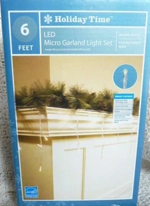 35 Warm White Micro LED Garland Light Set Christmas Wedding Party 6 ft long - Picture 1 of 2
