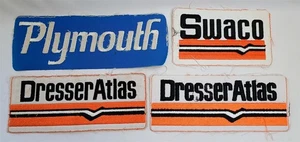 Vintage Uniform Patch Lot Dresser Atlas Swaco Plymouth Large Size - Picture 1 of 6