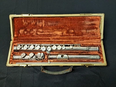 Flauta Artley vintage años 60 níquel plata serie #29487 con estuche necesita TLC Foto 1 de 4