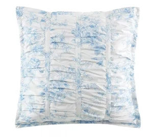 Armoire Collection Toile blau & weiß Blumenmuster Euro 26" x 26" Kissenbezug neu geöffnet - Bild 1 von 8