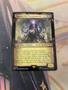 MTG - SAURON THE NECROMANCER - RARE - LTR - SHOWCASE SCROLLS - NM - Picture 1 of 1