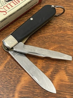 Navaja de Bolsillo Electricista Vintage Camillus Dos Hojas con Forro de Latón de Fianza, Nueva York Foto 1 de 4