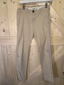 Abercrombie & Fitch Kids Boys 16 Khaki Uniform Pants Size 13/14 Slim - Picture 1 of 6