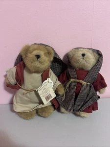 Menge 2 Boyd’s Bear Plüsch Noah & Mrs. Noah Braunbären 8 Zoll - Bild 1 von 9