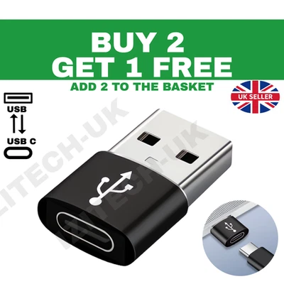 IZITECH-UK Usb-c to usb adapter for iPhone Car Charger Adaptor Connector iCar Samsung