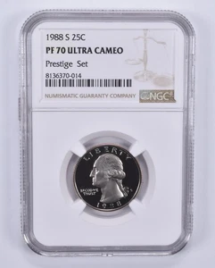 1988-S Washington Quarter Prestige Set PF70 UCAM NGC Brown Label *1166 - Picture 1 of 5