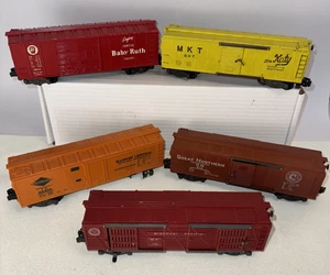 Lot (5) Vintage S GAUGE American Flyer AC GILBERT  Reefer Freight Box Train Cars - Picture 1 of 9
