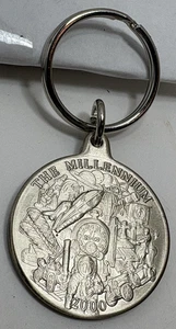 Avon THE MILLENNIUM 2000 Silver Color Coin Keychain - Calendar on Back - Picture 1 of 4