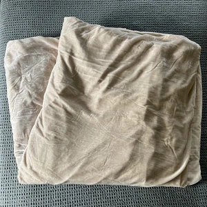 west elm Crinkle Velvet Duvet Cover Queen Dusty Blush Pink 88x92 *Imperfection* - Picture 1 of 4