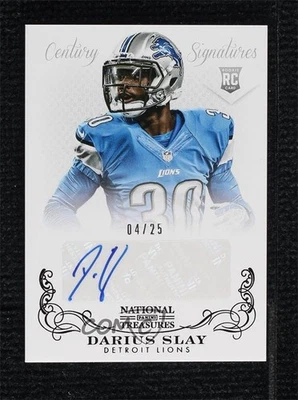2013 Panini National Treasures Century Black 4/25 Darius Slay Rookie Auto RC 2b6 - Image 1 of 3