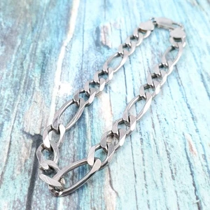 Vintage italienisches Sterlingsilber Figaro 9" Armband - Bild 1 von 7