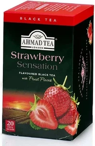 Ahmad Tea Strawberry Sensation Schwarztee, 20 Teebeutel - Bild 1 von 4
