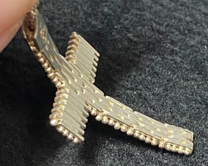 Vintage Sterling Silber 925 Kreuz Halskette Kruzifix Italien flexibel Anhänger - Bild 1 von 12