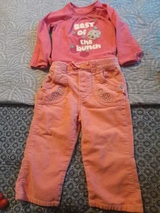 Pantalones Corderoy Rosa Osh Kosh Niñas 18 Meses Con Camisa Rosa Por Circo Bonitos - Imagen 1 de 8