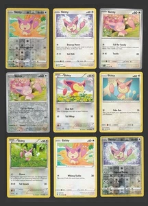 Skitty Pokemon Card Collection Set of 9 English Cards Holo Cute Vintage SM SV - Picture 1 of 1