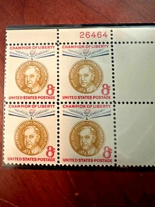 Scott  #1137 Ernst Reuter US Plate Block of 4 MNH    I will combine shipping! - Picture 1 of 1