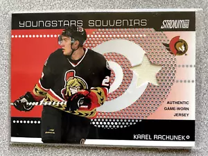 2002-03 Topps Stadium Club Karel Rachunek Youngstars Souvenirs Game-Worn Jersey - Picture 1 of 2