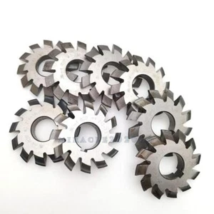 Set 8Pcs Module 4 PA20 Inner Bore 27mm 1#2#3#4#5#6#7#8# Involute Gear Cutters M4 - Picture 1 of 12
