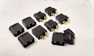 20PCS Amass XT60U XT60 Upgrade Plug Black 3.5mm Male Female Gold-Plated Plugs - Picture 1 of 7