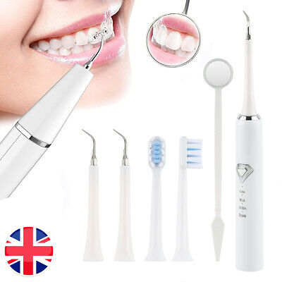 Electric Sonic Teeth Cleaner Dental Calculus Remover Scaler Tooth Cleaning Tools • 11.84£