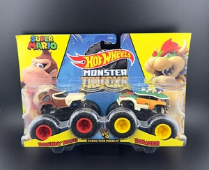 Hot Wheels Super Mario Monster Truck Demolition Doubles Donkey Kong vs Bowser - Picture 1 of 11