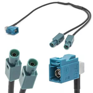 Para VW Audi Seat Adaptador De Radio Y Antena FAKRA (Z) Conector Doble Cable - Imagen 1 de 3