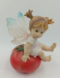  Retired Enesco Little Kitchen Fairy - Hot Tomato Fairy  Figurine 2001  #102543 - Picture 1 of 13