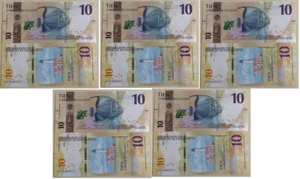 Curacao and Sint Maarten - 5 pcs x 10 Gulden 2025 UNC P. 1 Lemberg-Zp - Picture 1 of 2